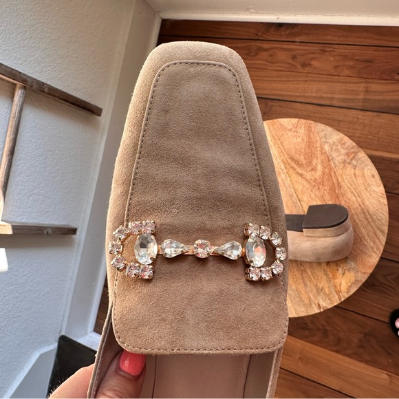 KOKO + PALENKI Believe Embellished Tan Loafers sz: 9 - Picture 8 of 10